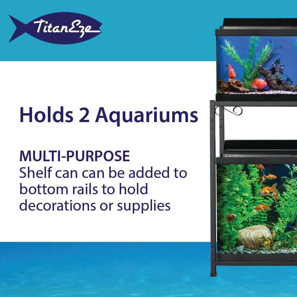 Caitec Titaneze 65 Gallon Double Aquarium Stand Fish Tank Stand - Pet 