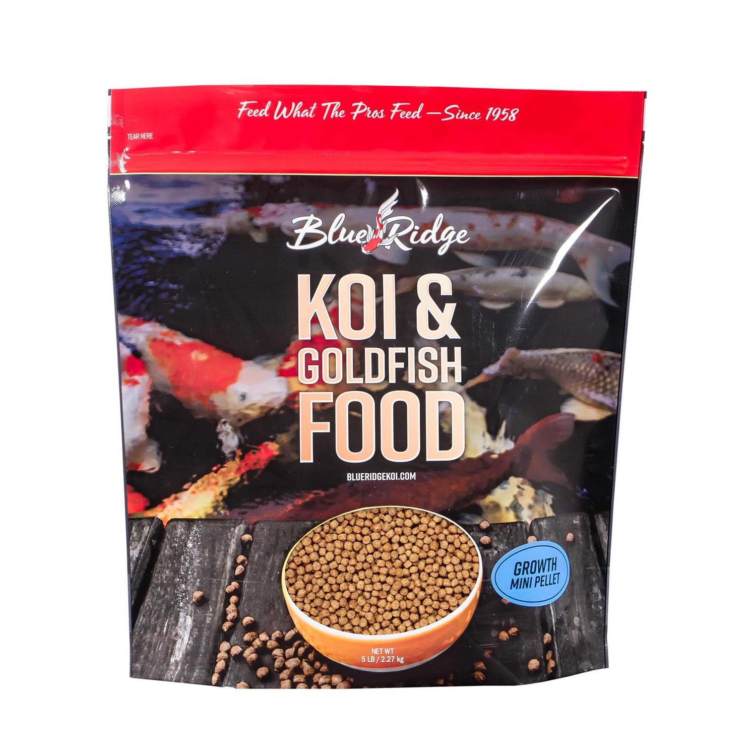 Blue Ridge Fish Food Pellets Koi and Goldfish Growth Formula - Pet ...