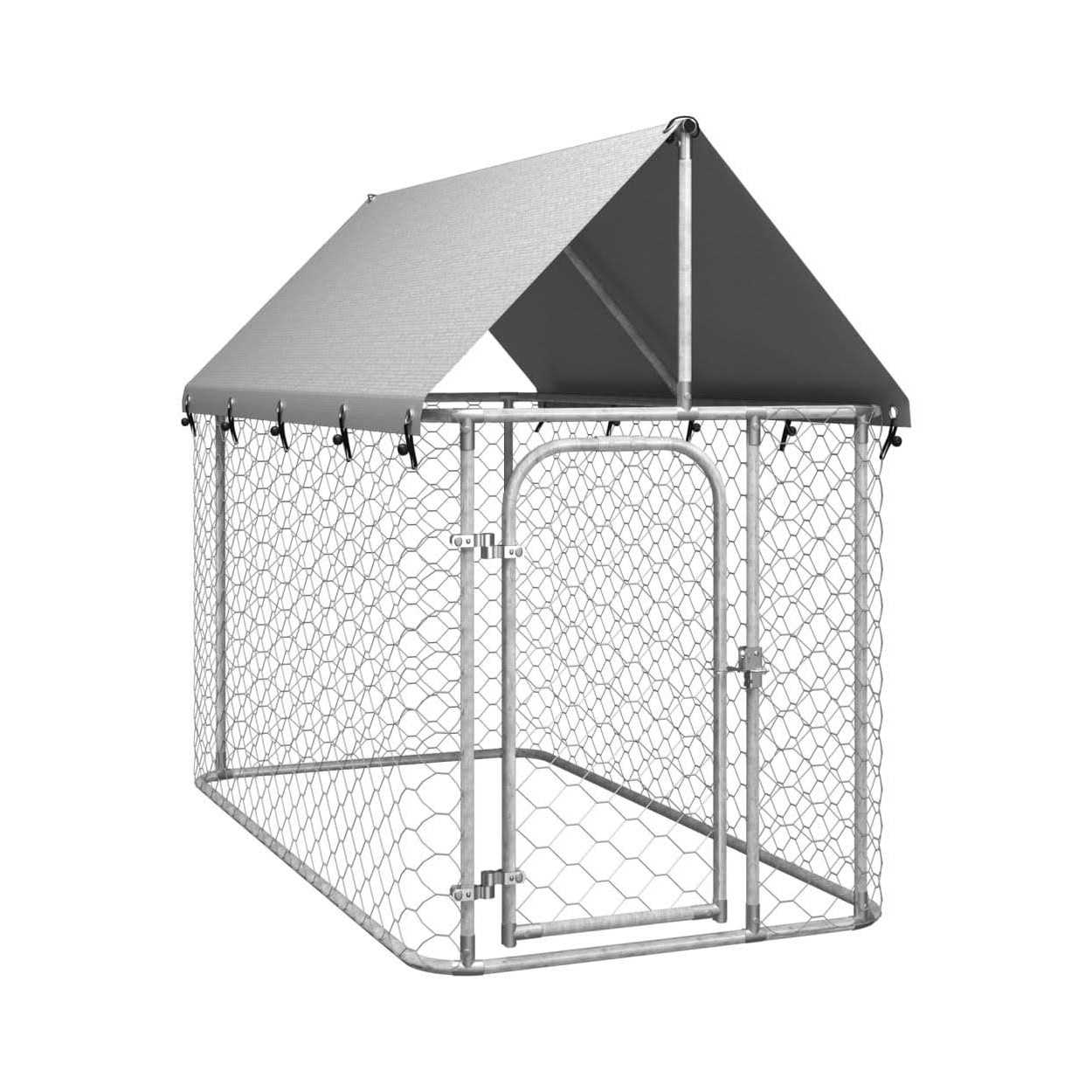 vidaXL Outdoor Dog Kennel with Roof - Pet Supplies online sale