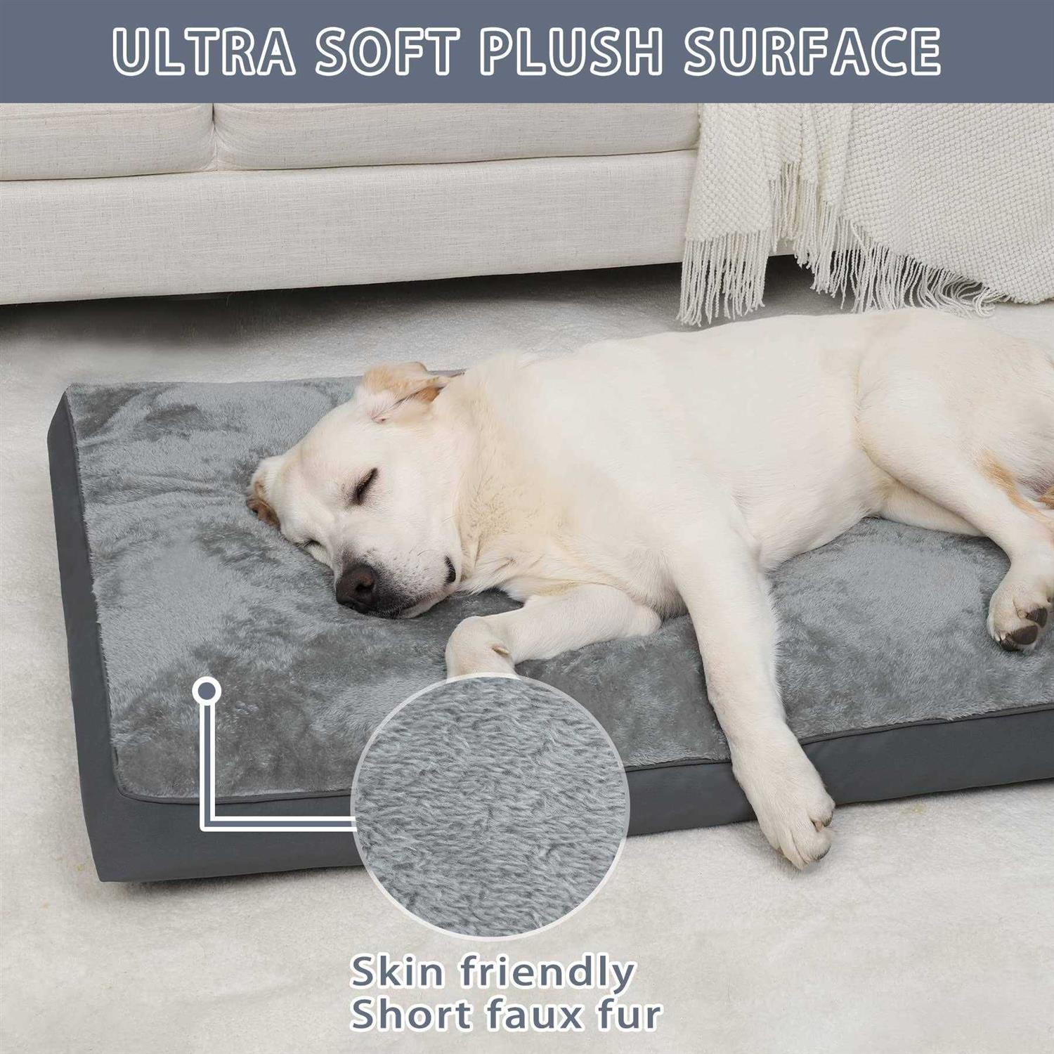 NUPIDA Dog Bed Waterproof Deluxe Plush Dog Beds with Removable Washable ...