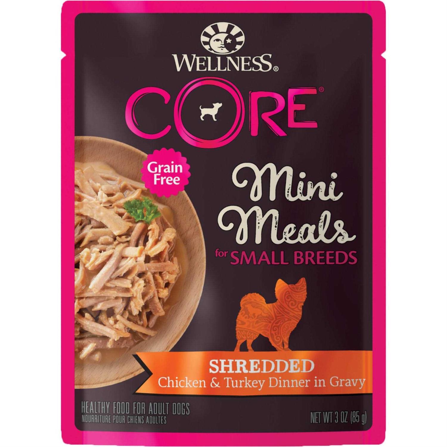 Wellness Core Natural Grain Free Small Breed Mini Meals Wet Dog Food 